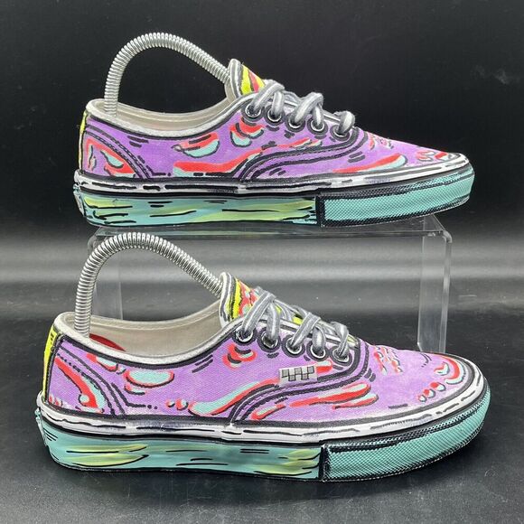 Vans off the wall custom classic sneaker mens colorful comic